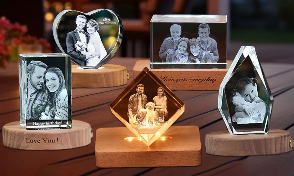 Personalized 3D Laser Crystal with Photo & Text from Justyling (80% Off) | Groupon North America
