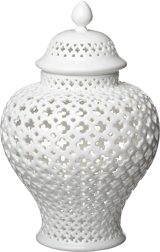 Two's Company Carthage Pierced Porcelain Lantern with Lid, White | Amazon (CA)