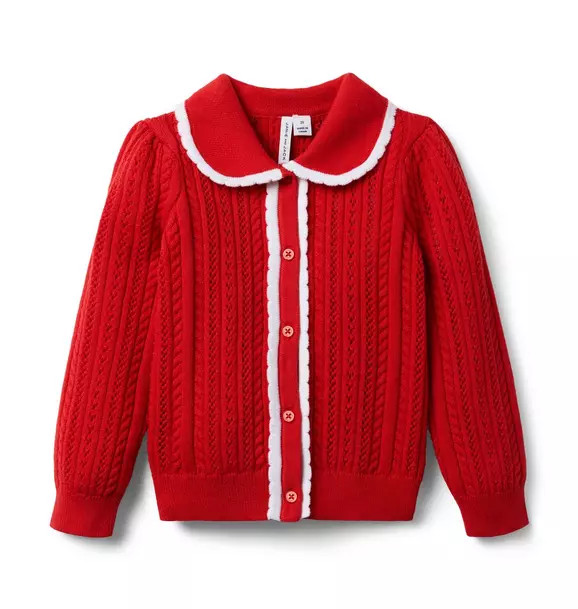 Scalloped Collar Cardigan | Janie and Jack