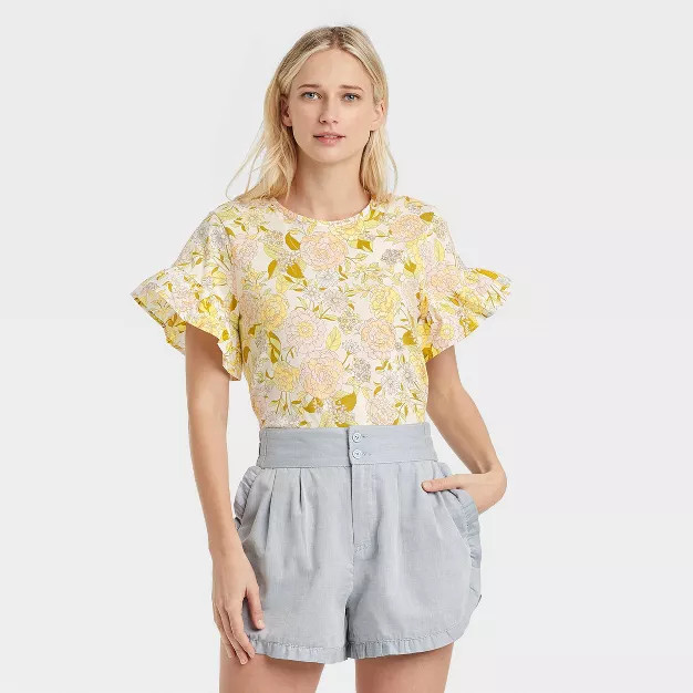 Women's Ruffle Short Sleeve Blouse - Who What Wear™ | Target