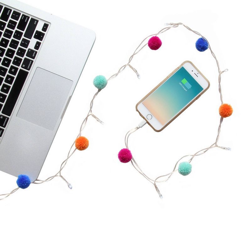 46" LED Pom Pom Phone Charger USB Cable | Target