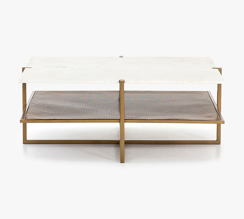 Hyla Square Marble Coffee Table | Pottery Barn (US)