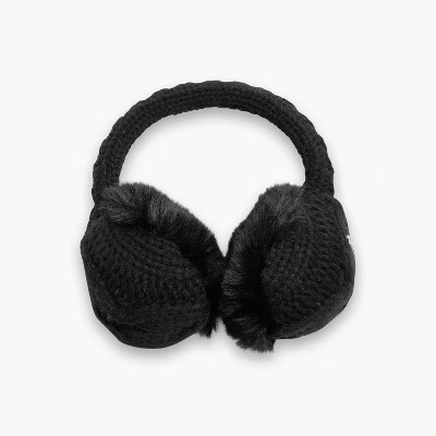 Turtle Fur Women's Ear Muffin Faux Fur Lined Earmuffs, Black | Target