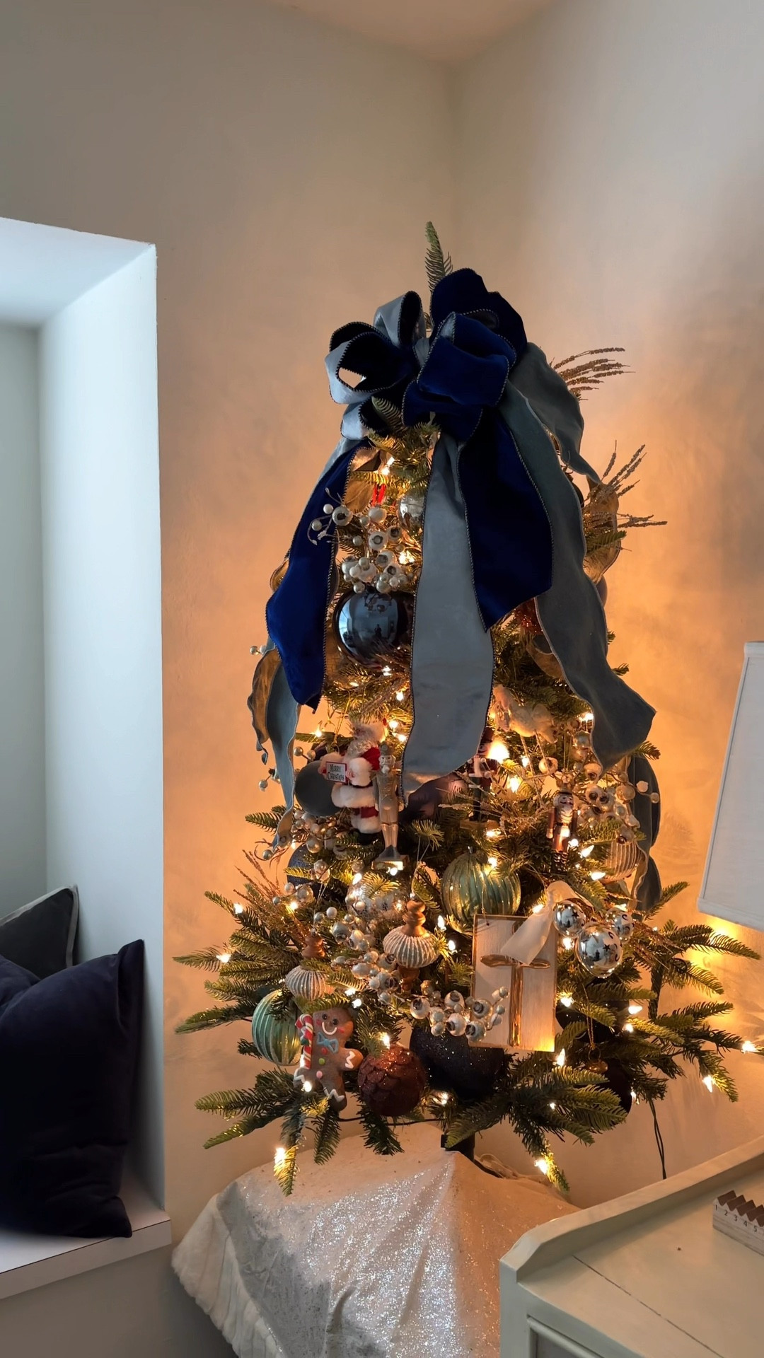 over 30% off the best Christmas tree for kids | have had this for years and highly recommend | 4.5ft tree | Amazon find | holiday decor | home inspiration | little boy blue and green Christmas tree | blue double sided velvet ribbon | denim wired ribbon 

#LTKHome #LTKHoliday #LTKSeasonal