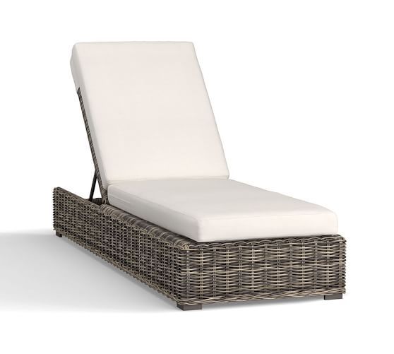 Huntington All-Weather Wicker Single Chaise Lounge | Pottery Barn (US)