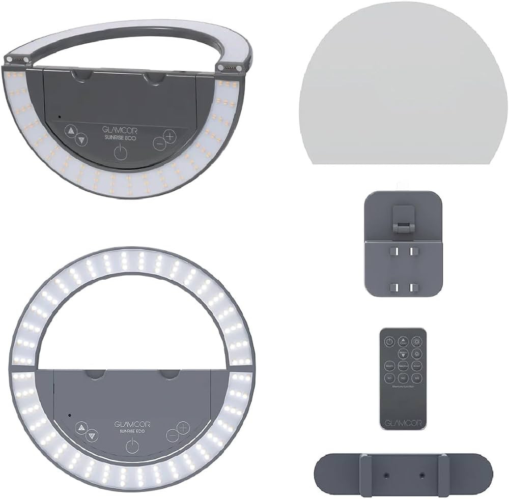 GLAMCOR Sunrise ECO Plus Pro Kit - Portable & Foldable LED Ring Light: Selfie Light & Content Cre... | Amazon (US)
