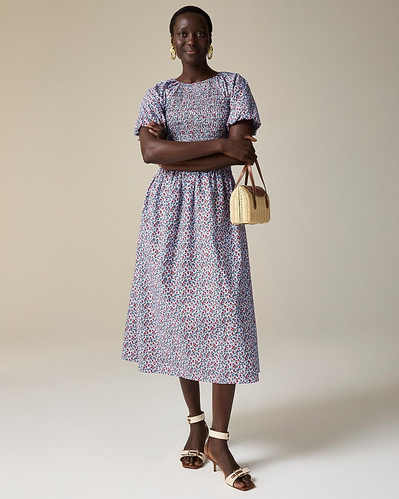 Meadow dress in poppy cotton poplin | J. Crew US