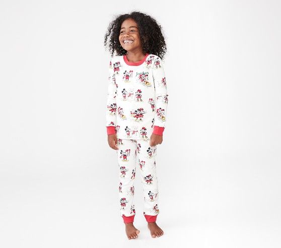 Disney Mickey Mouse Holiday Organic Family Pajama Collection | Pottery Barn Kids