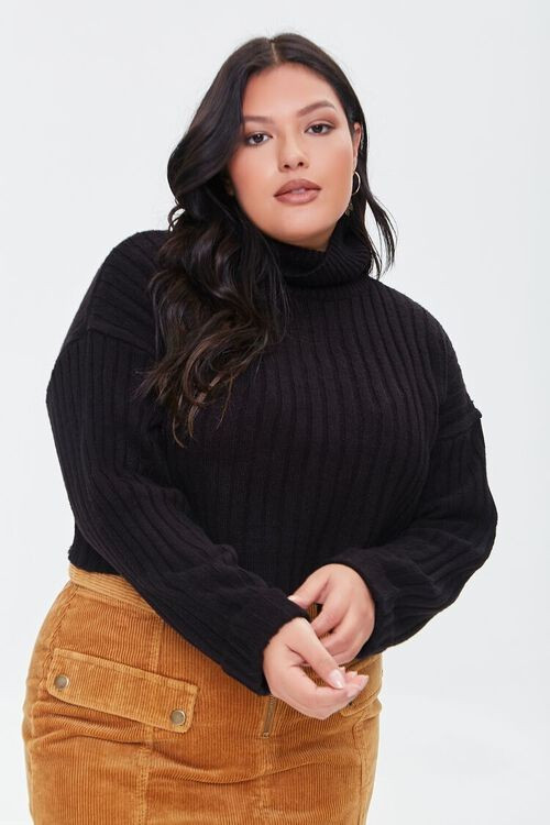 Plus Size Sweater-Knit Turtleneck Top | Forever 21 (US)