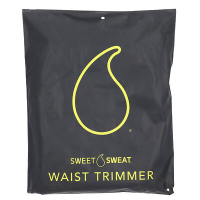 Sports Research, Sweet Sweat®, Waist Trimmer, Large, Black & Yellow, 1 Belt | iHerb