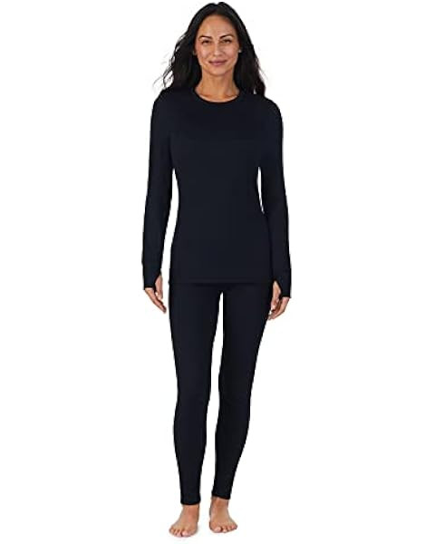 Thermajane Long Johns Thermal Underwear for Women Fleece Lined Base Layer Pajama Set Cold Weather | Amazon (US)