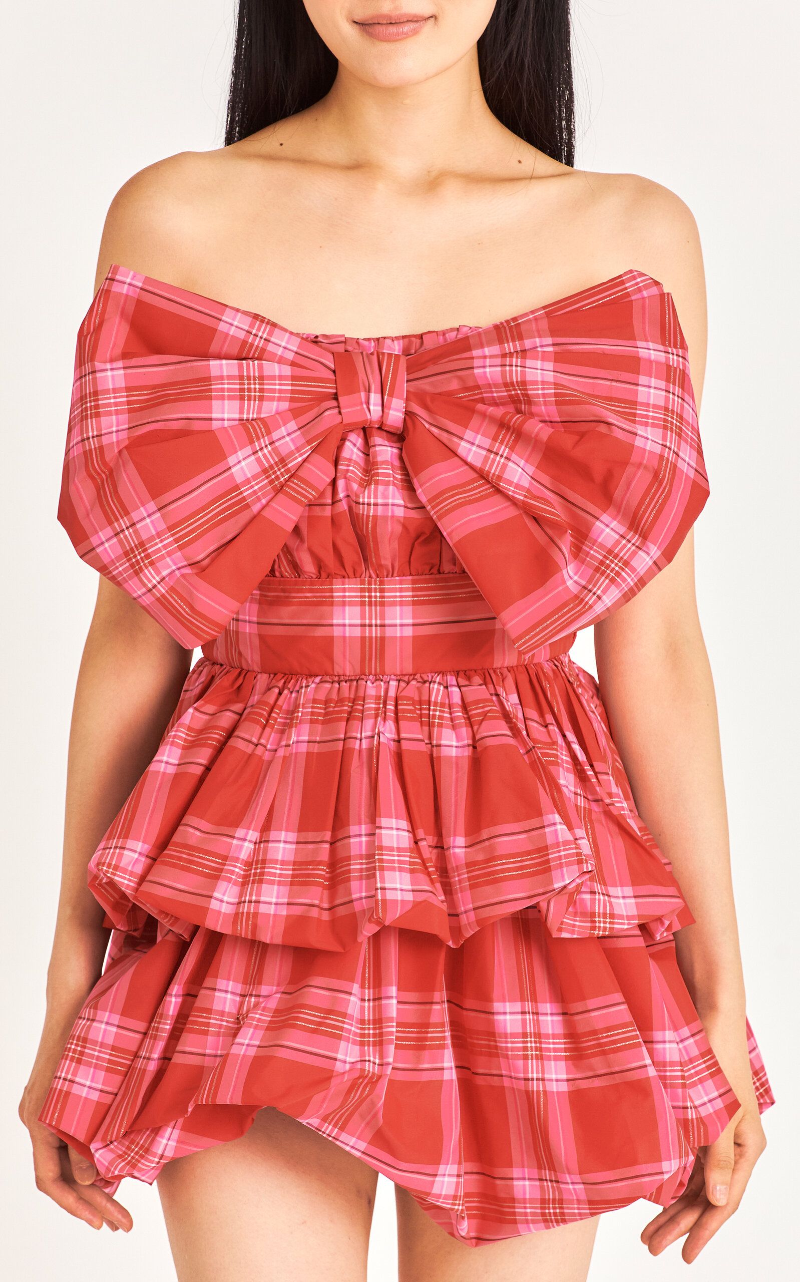 LoveShackFancy - Women's Francie Bow-Detailed Mini Dress - Red - US 10 - Only At Moda Operandi | Moda Operandi (Global)