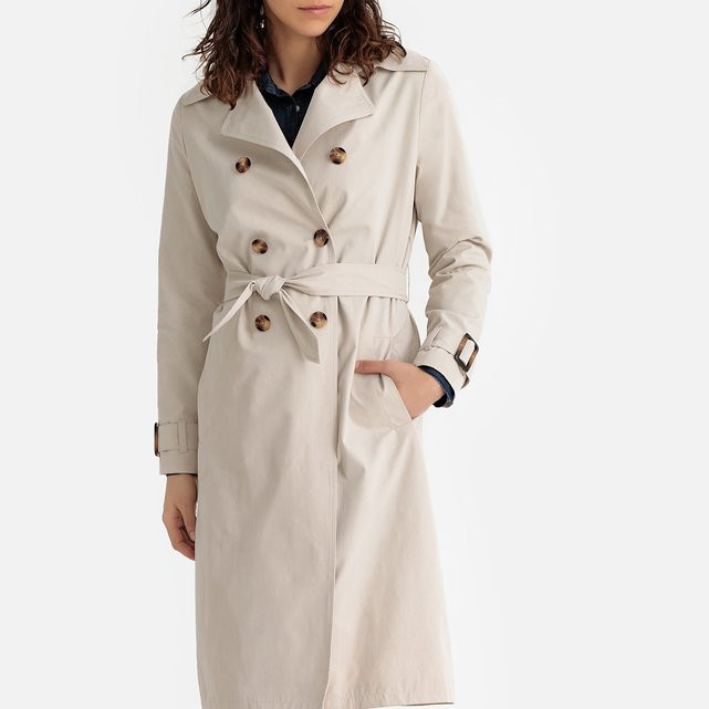 Double-Breasted Trench Coat with Pockets | La Redoute (UK)