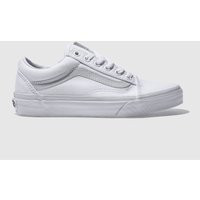 Vans Old Skool Trainers In White, Size: 4 (EU 36½) | Schuh