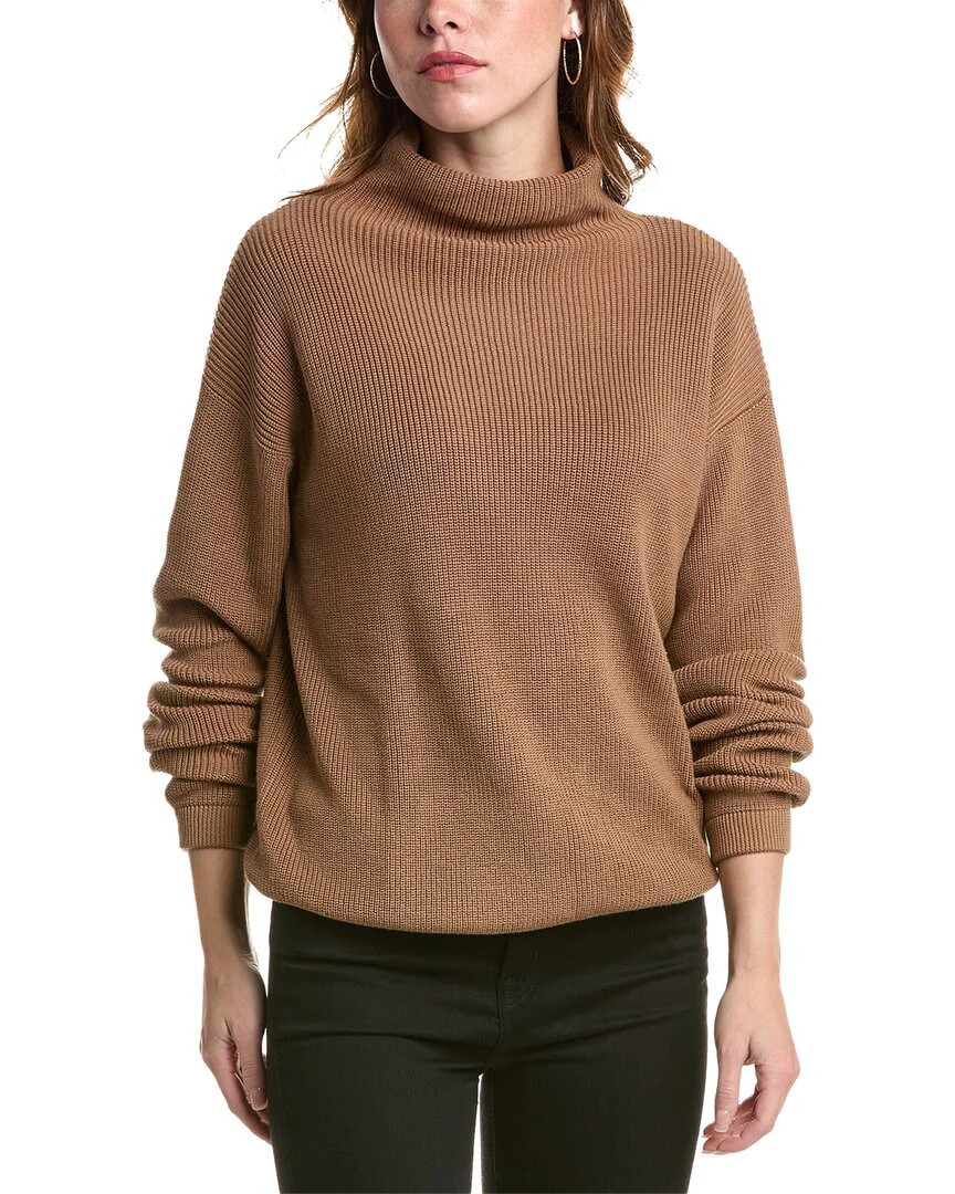 Edinburgh Knitwear Shaker Knit Funnel Sweater | Shop Simon