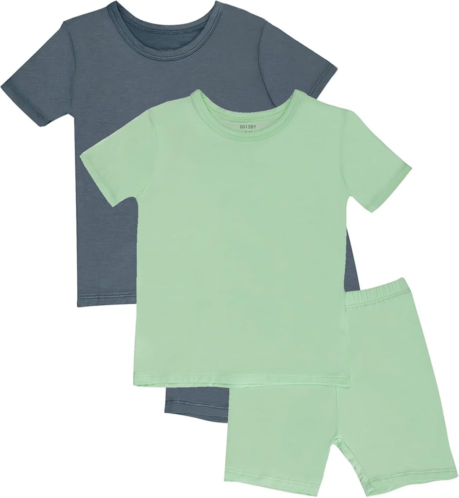 GUISBY Rayon of Bamboo Baby Toddler Kids Girls Boys Soft Short Pjs Cool Summer Pajamas 2pcs Sets | Amazon (US)