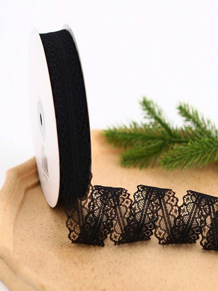 1 Roll 25meters 3cm Width Lace Floral Ribbon For Gift Wrapping, Diy Packaging, Headwear, Clothing... | SHEIN