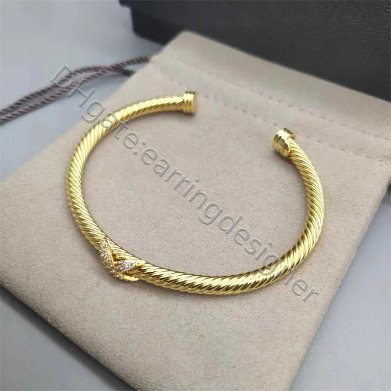 Save Big on Bulk Twisted Wire Jewelry Braclet Bracelet Fashion Twisted Wire Diamond Gem Round Bra... | DHGate