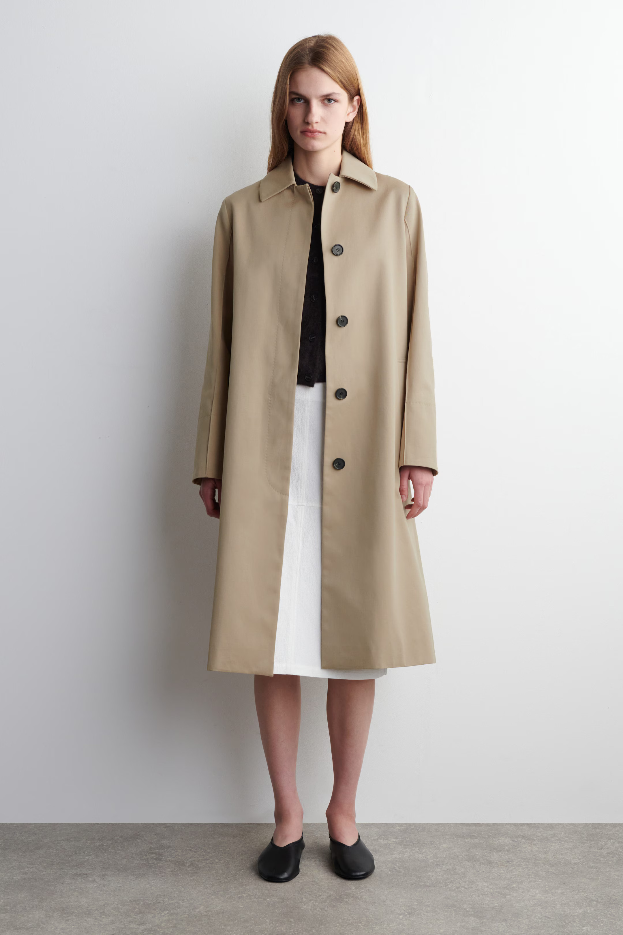 CLASSIC COTTON CAR COAT - BEIGE | COS | COS UK