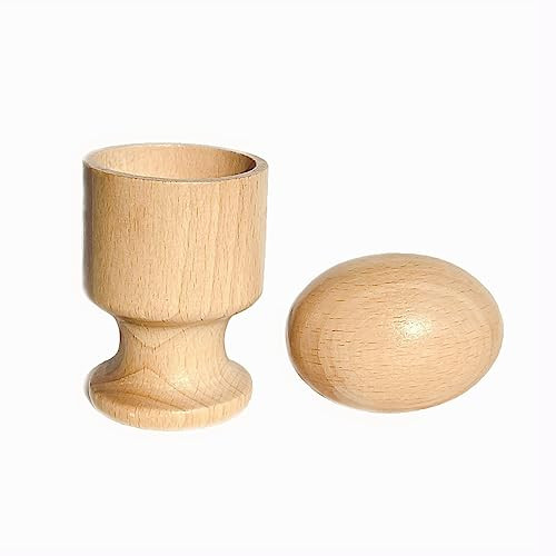 Montessori Materials Wooden Egg with Cup for Toddler Toy | Amazon (US)