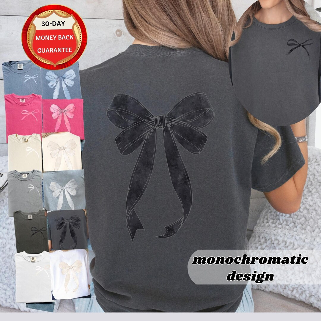 Comfort Colors® Coquette Bow Sweatshirt Trendy Oversized Shirt Women Trendy Shirt for Women Bow ... | Etsy (US)