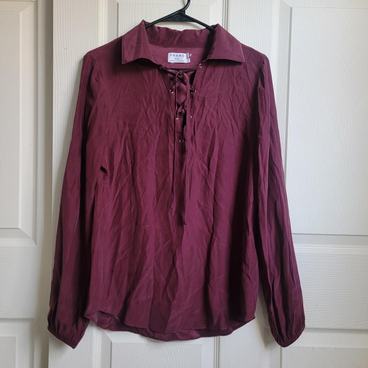 Frame Women's Shirt - Brown - S | Depop US