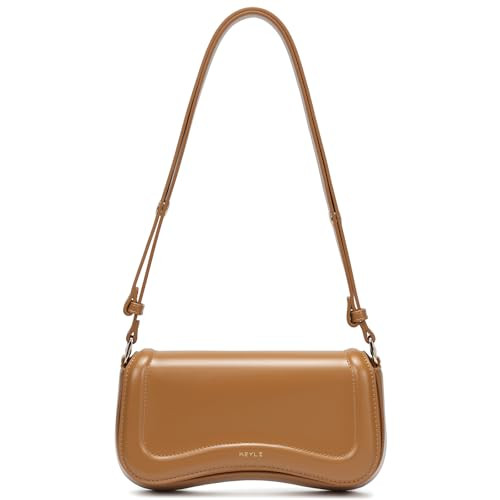 Keyli Shoulder Bag for Women mini Crossbody Purses Retro Classic Handbag Waterproof Vegan Leather Clutch Tote Hobo Purse Designer Bags with Adjustable Strap Light Brown | Amazon (US)