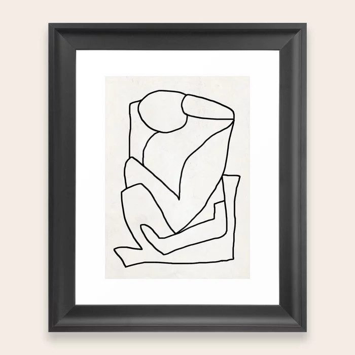 Abstract line art 2 Framed Art Print | Society6