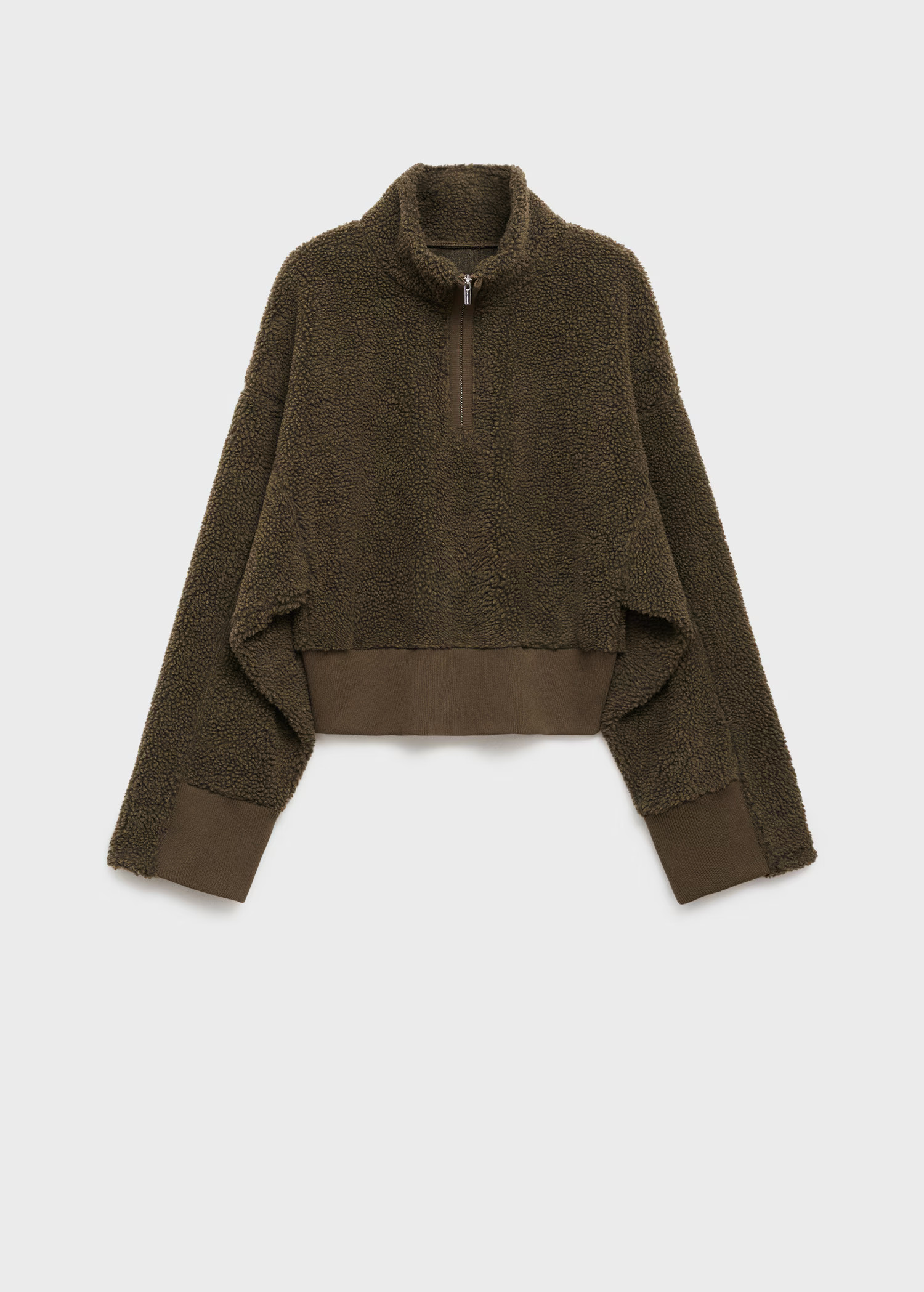 Fleece sweatshirt with zipper - Women | MANGO USA | Mango (US/MX/AU)