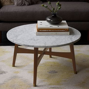 Reeve Mid-Century Coffee Table - Marble | West Elm (US)