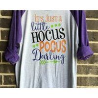 Free Shipping!! Hocus Pocus Halloween Raglan Shirt/ Halloween Shirts/ Witch Shirts/ Pumpkin Shirt/ Fall Shirt/ Glitter Shirt | Etsy (US)