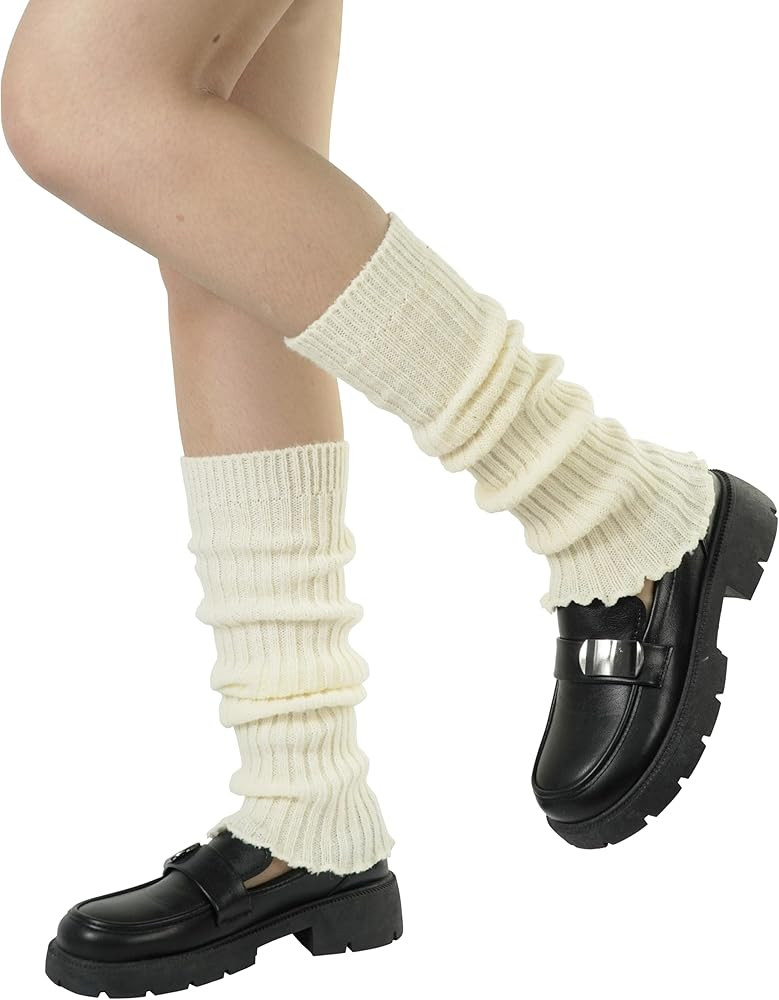 BomKinta Leg Warmers for Women - Soft Fashion Knit Calf Accessories - Cute 80s Ruffle Leg Sleeves... | Amazon (US)
