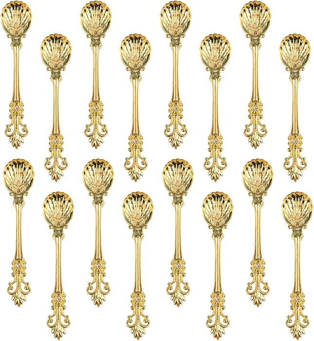 Yarlung 16 Pack Mini Coffee Spoons, 4.5 Inch Demitasse Vintage Spoon for Espresso, Tea, Dessert, ... | Amazon (US)