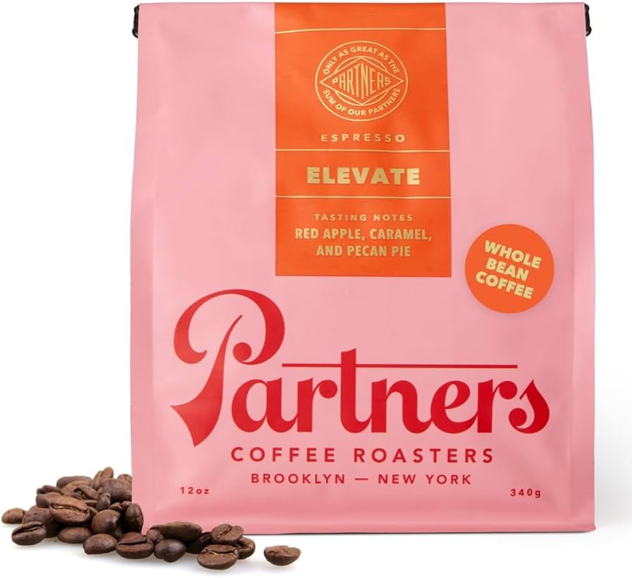 PARTNERS COFFEE ROASTERS - Whole Bean Coffee (Elevate - Espresso, Medium Roast) 12oz - Well-Balan... | Amazon (US)