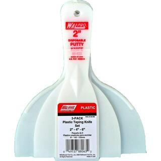 2 in., 4 in. and 6 in. Plastic Taping Knife Set | The Home Depot