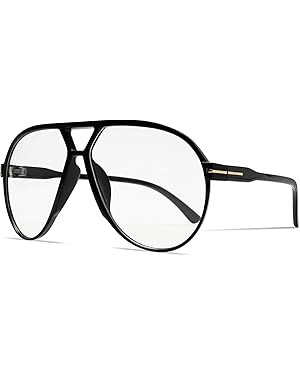 Retro Aviator Sunglasses for Women Men Oversized Classic 70s Vintage Trendy Tangle Free Square Av... | Amazon (US)