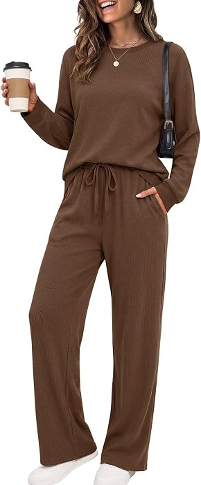 Womens 2 Piece Outfits Lounge Set Loose Casual Matching Sets 2026 Sweatsuit | Amazon (US)