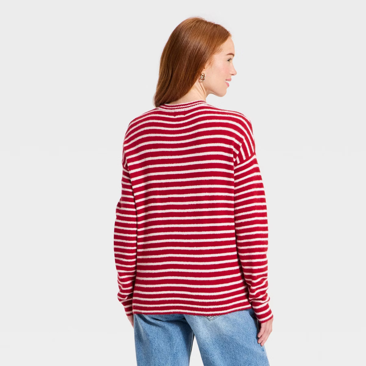 Women's Long Sleeve Pullover Heart Sweater - A New Day™ | Target