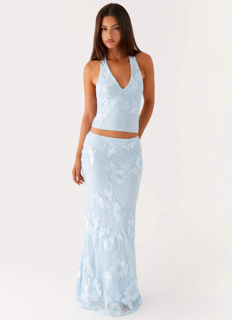 Radiate Maxi Skirt - Blue | Peppermayo (Global)