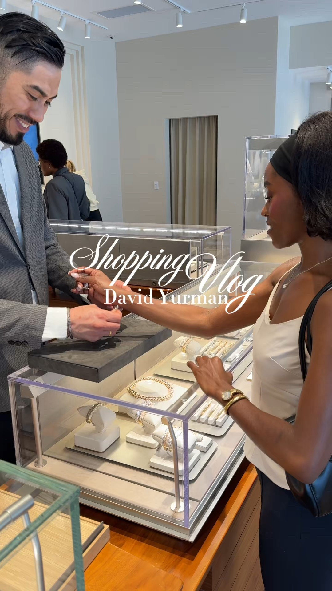 Adding my first piece to my jewelry stack! So many gorgeous options! I shopped online before going in 💎 I’m a size xs, and the 4mm was perfect for my small wrist! #luxury #jewelry 