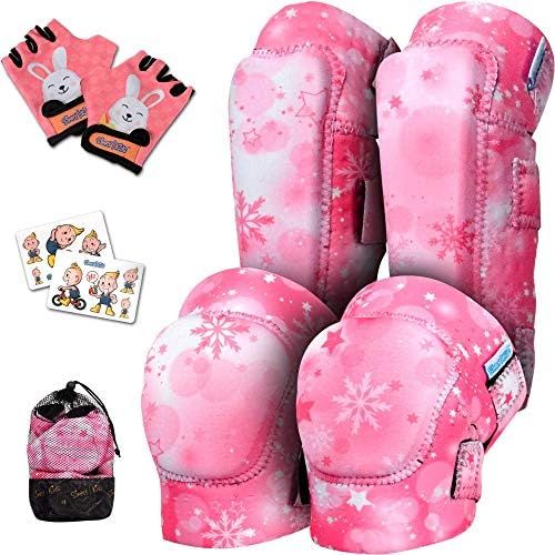 Innovative Soft Kids Knee and Elbow Pads with Bike Gloves | Toddler Protective Gear Set w/Mesh Ba... | Amazon (US)