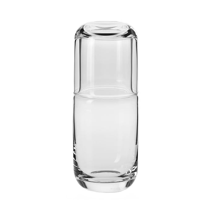 Household Essentials KROSNO Handmade Quench Bedside Water Carafe Set, 16 oz, Clear | Amazon (US)