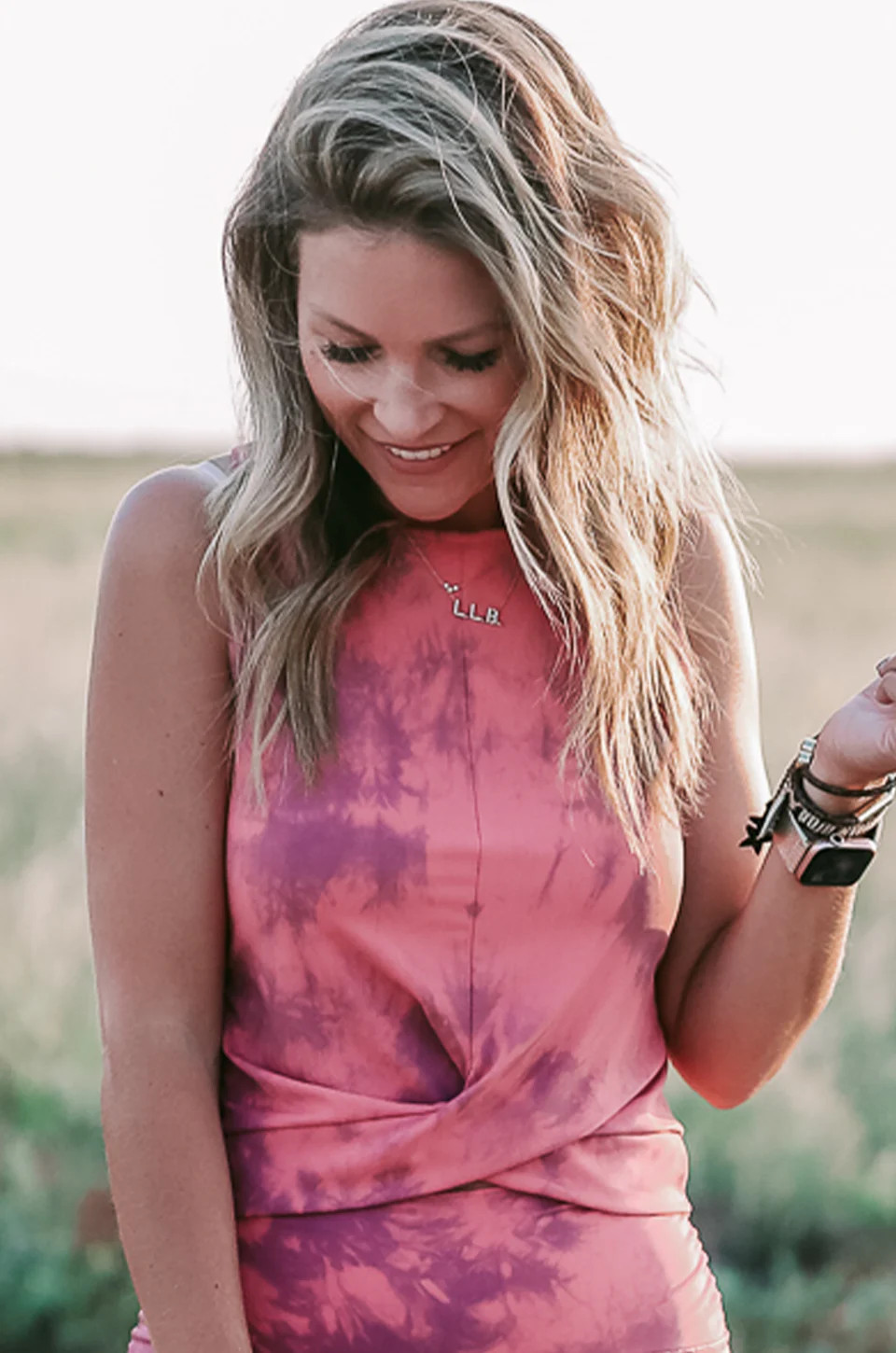 Color Me Coral Tank - TIE DYE PINK XSmall | Amaryllis Apparel