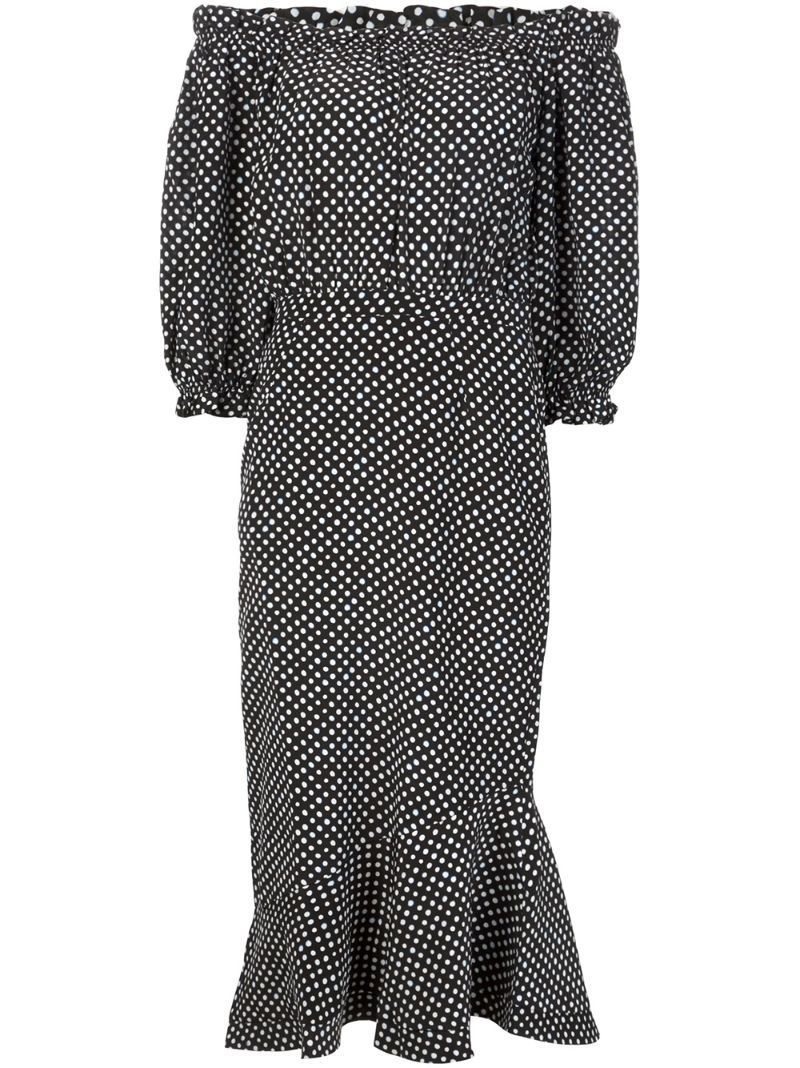 Saloni - 'Grace' dress - women - Silk - 8, Black, Silk | FarFetch US