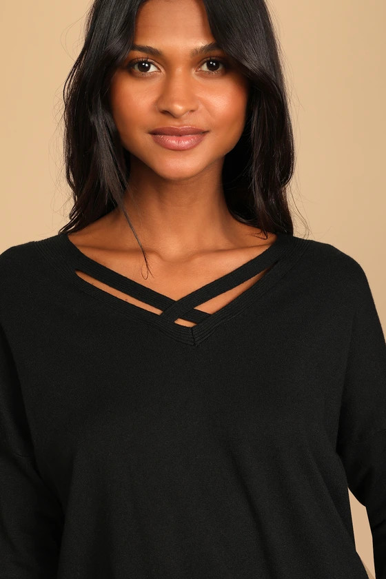 Simply Amazing Black Sweater Top | Lulus (US)