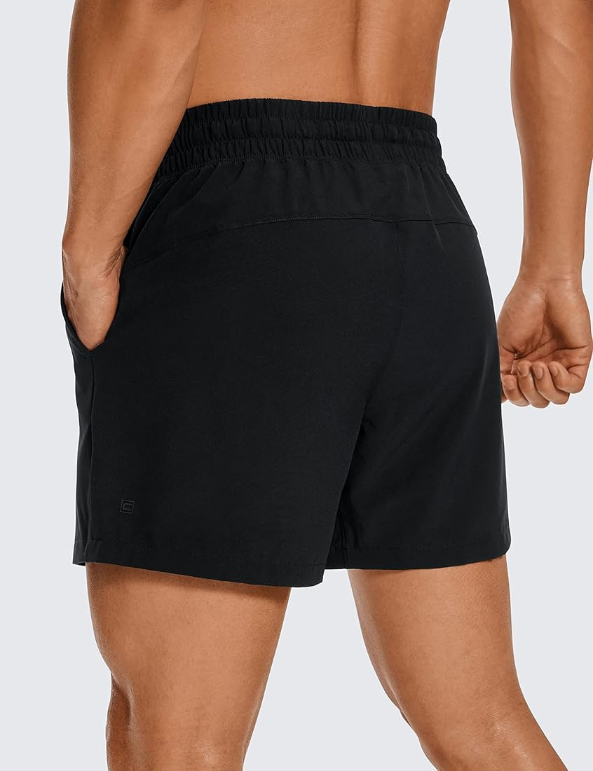 CRZ YOGA Men's Linerless Workout Shorts - 5'' Lightweight Quick Dry Running Sports Athletic Gym S... | Amazon (US)