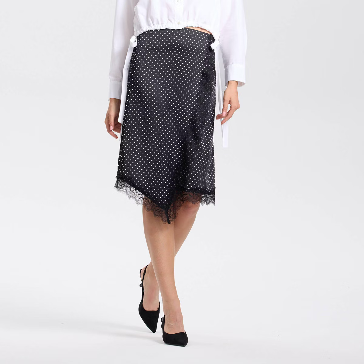 Women's Split Lace Trim A-Line Skirt - A New Day™ | Target