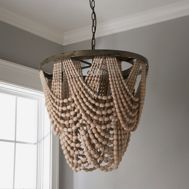 Beaded Drape Curl Chandelier | Shades of Light