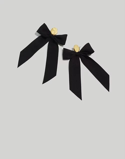 Satin Bow Statement Earrings | Madewell