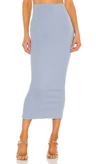 Logan Midi Skirt in Baby Blue | Revolve Clothing (Global)